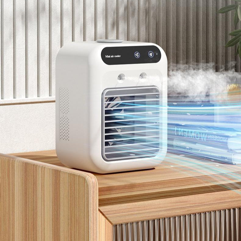 Portable USB Air Cooler – Dual Mist Cooling Fan