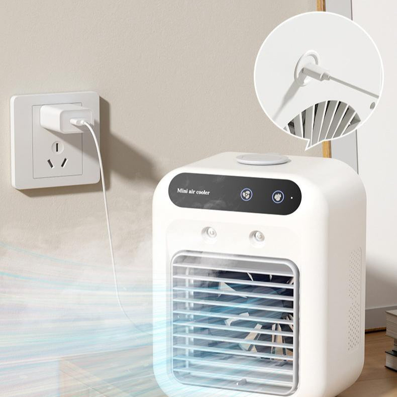 Portable USB Air Cooler – Dual Mist Cooling Fan
