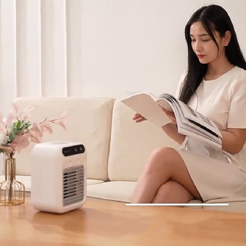 Portable USB Air Cooler – Dual Mist Cooling Fan