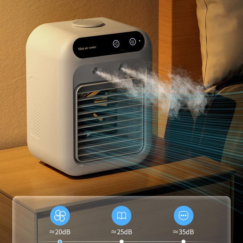 Portable USB Air Cooler – Dual Mist Cooling Fan